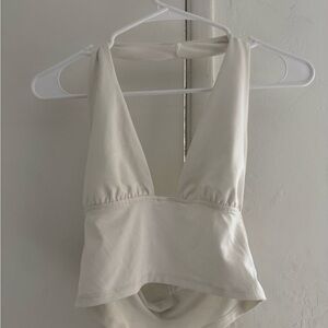 Cream Halter Top